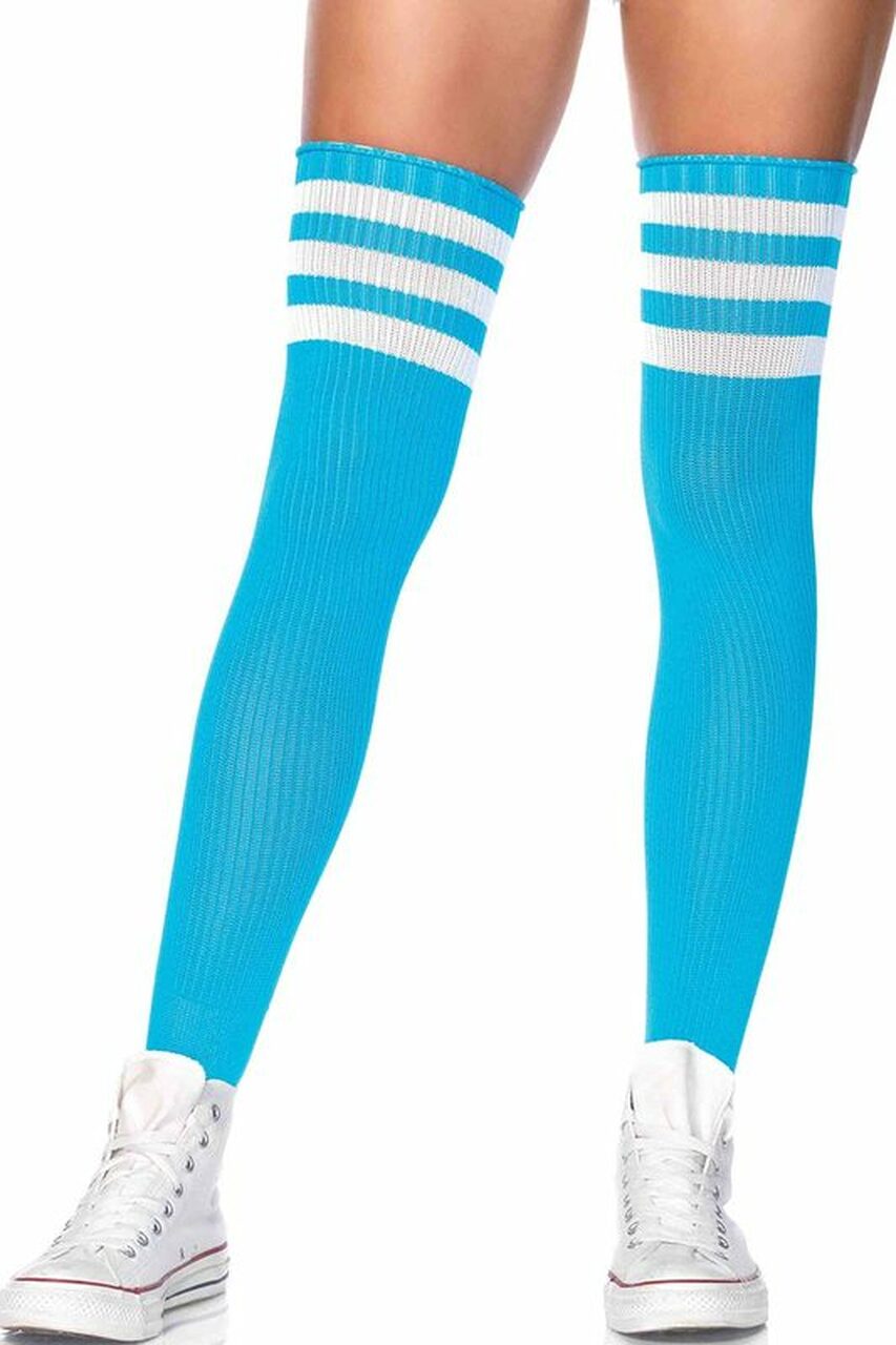 Striped Thigh High Stockings - Andersen Mercantile