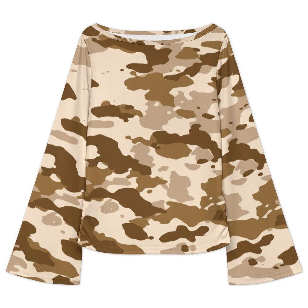 Women's Boat Neck Bell Sleeve T-shirt