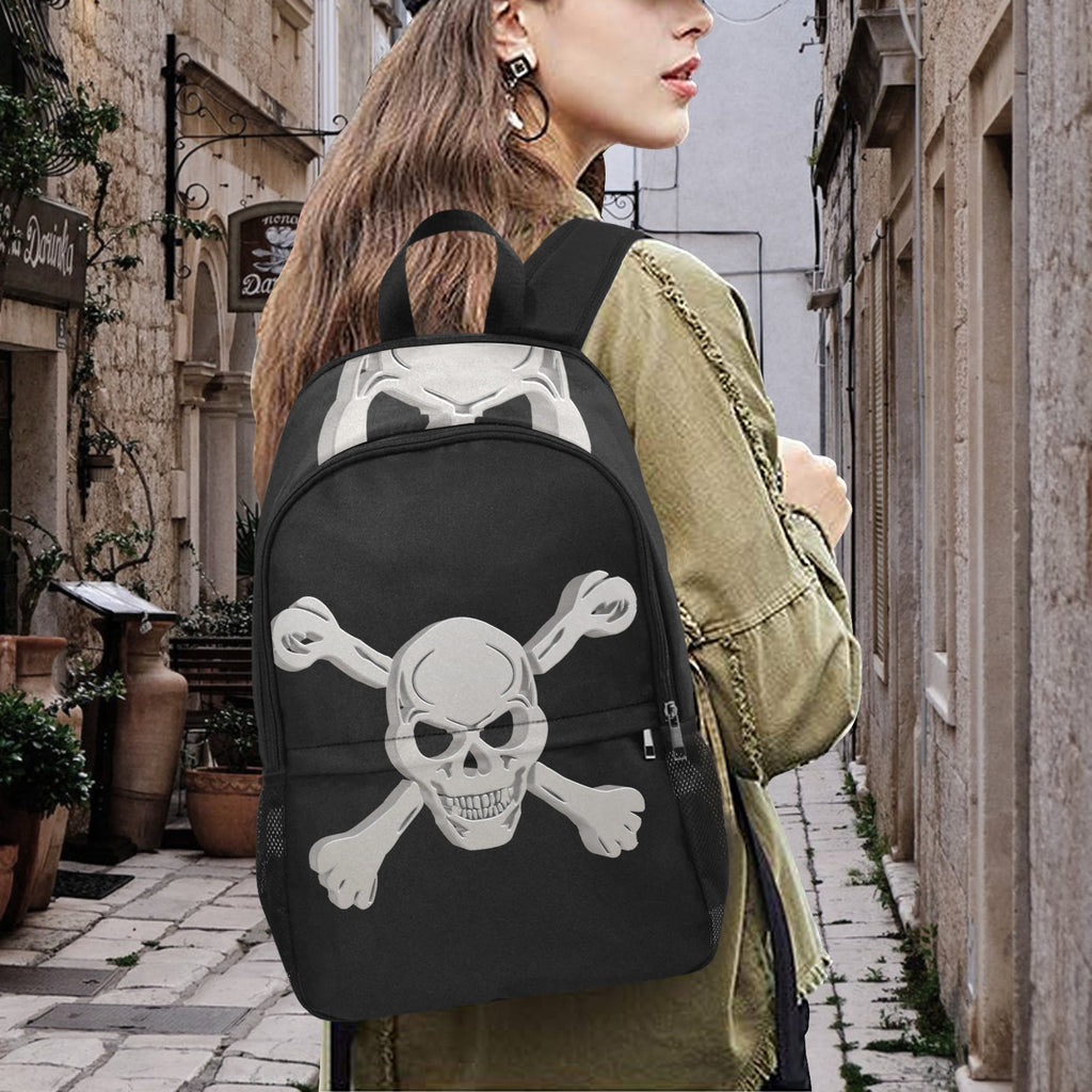 Fabric Backpack with Side Mesh Pockets (1659)