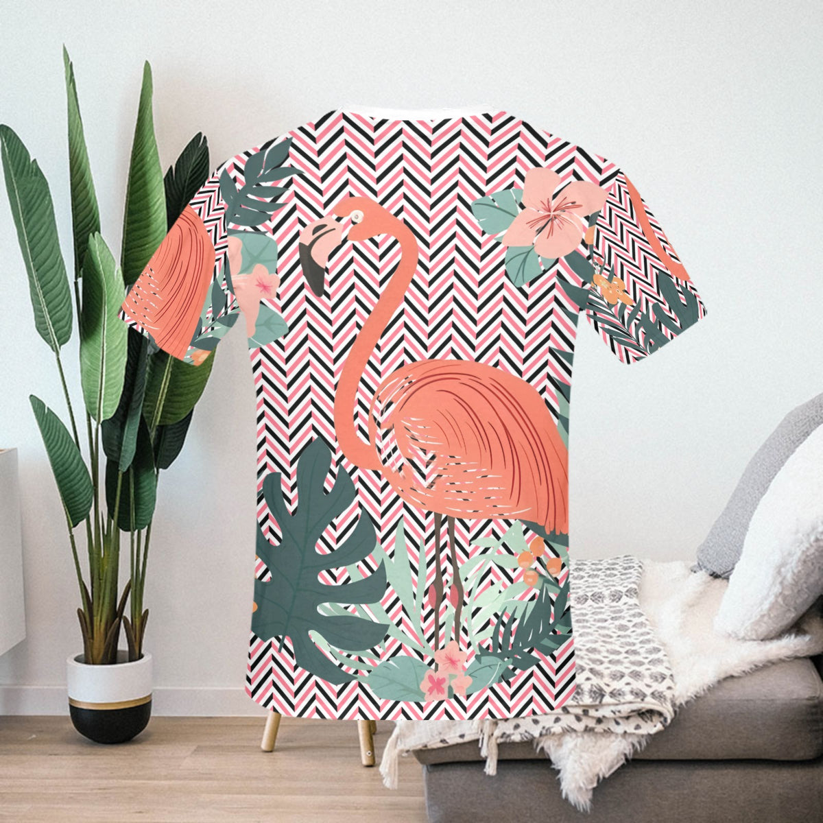 Women's All Over Print T-shirt Collar solid color（Made in Queen，Ships to USA Only）