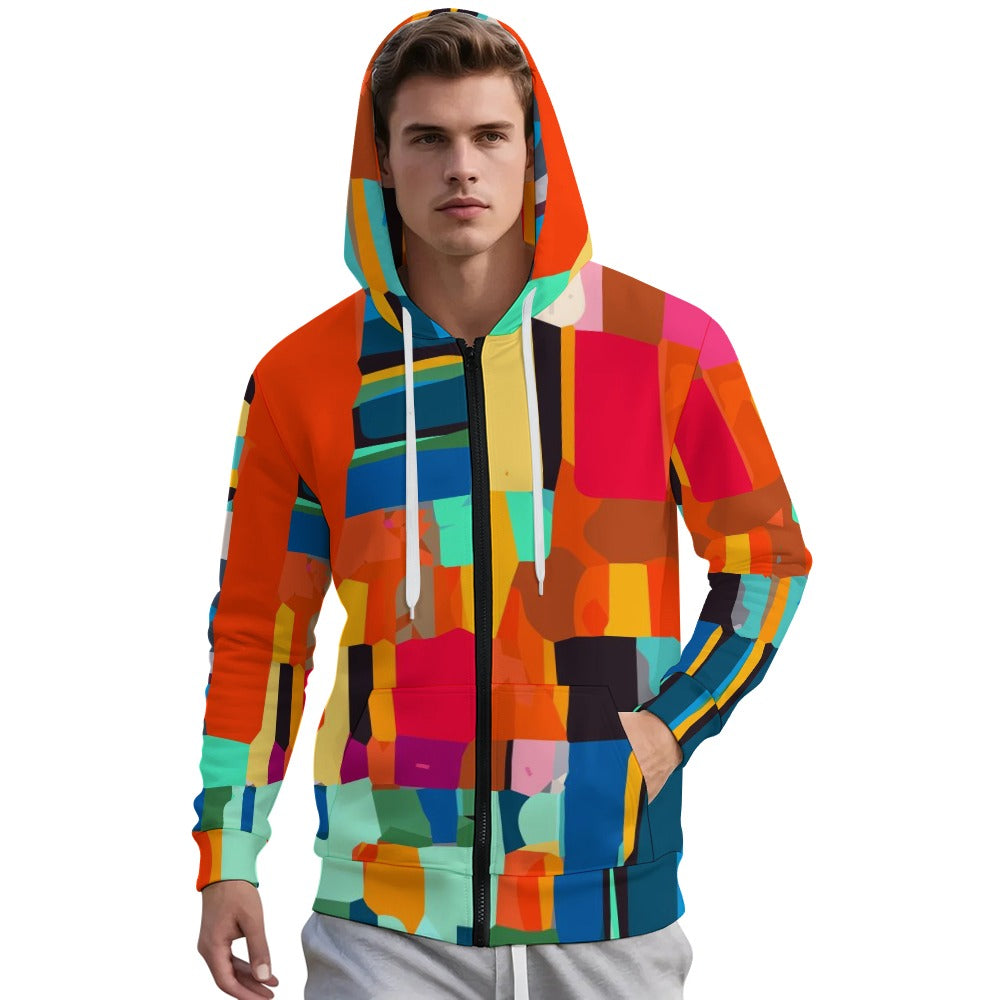 Men's Fashion Youth Jacket Hoodies with Zipper and Pockets