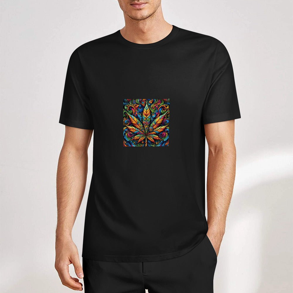 New Pure cotton short sleeved T-shirt Front print Multiple colors