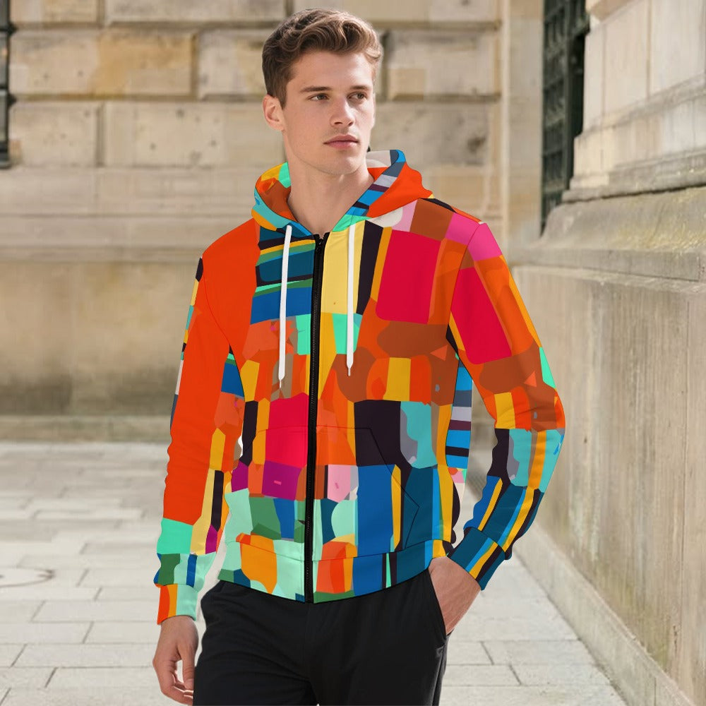 Men's Fashion Youth Jacket Hoodies with Zipper and Pockets