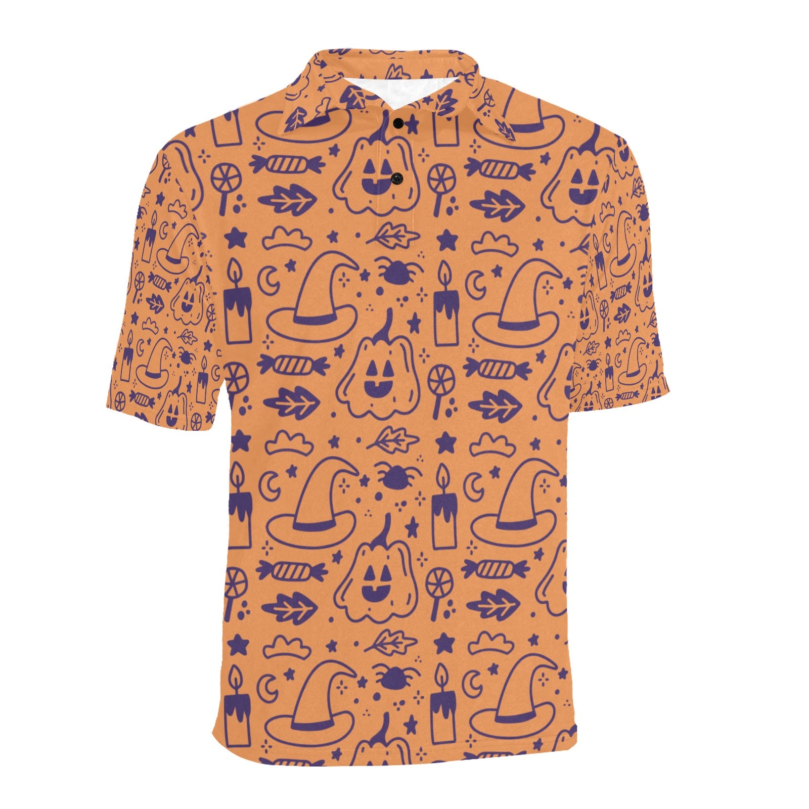 Men's All Over Print Polo Shirt (T55)