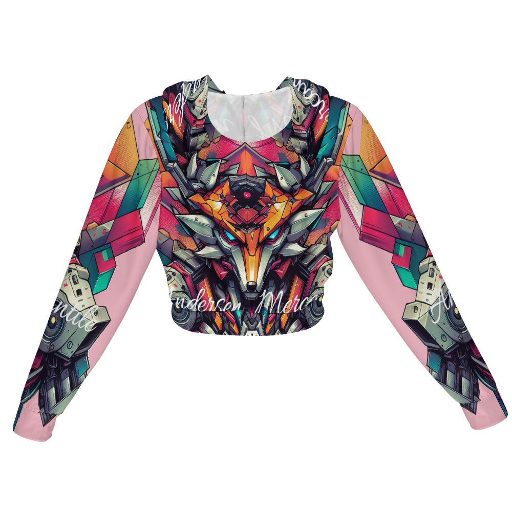 Women's Chiffon Cropped Jacket zipper coat