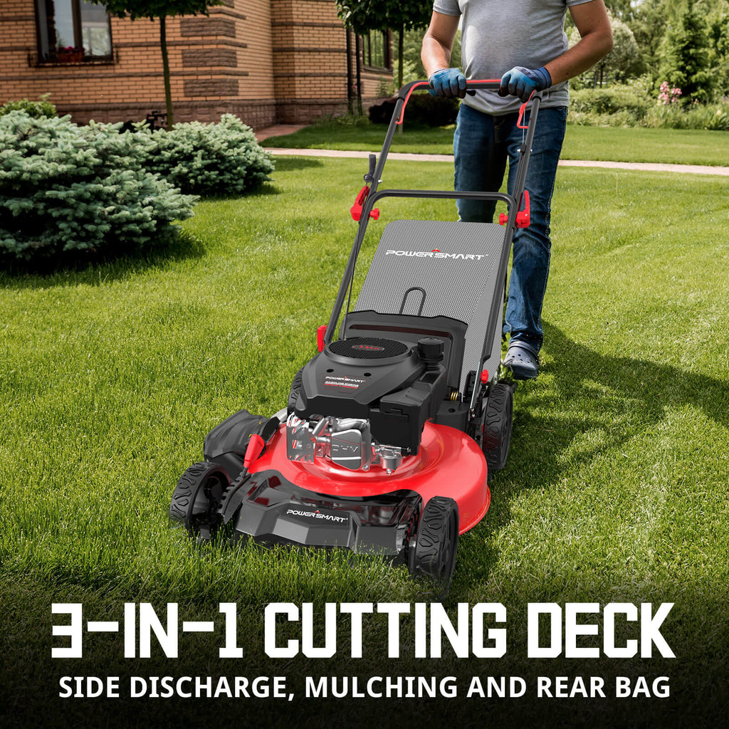 21" 144cc Gas Push 3-in-1 Lawn Mower  DB8621P-W