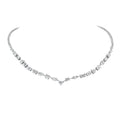 Mixed Shape Half Tennis Necklace