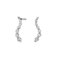 Curved Graduated Drop Earrings