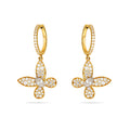 Butterfly Dangle Hoop Earrings