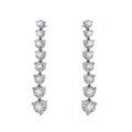 One Line Graduated Illusion Drop Earrings