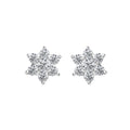 Studs Flower Round Center Cluster Earrings
