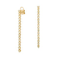 Petite Three Prong One Line Drop Earrings