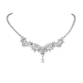 Fancy Cluster Drop Necklace