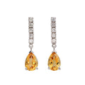 Diamond & Citron Drop Earrings