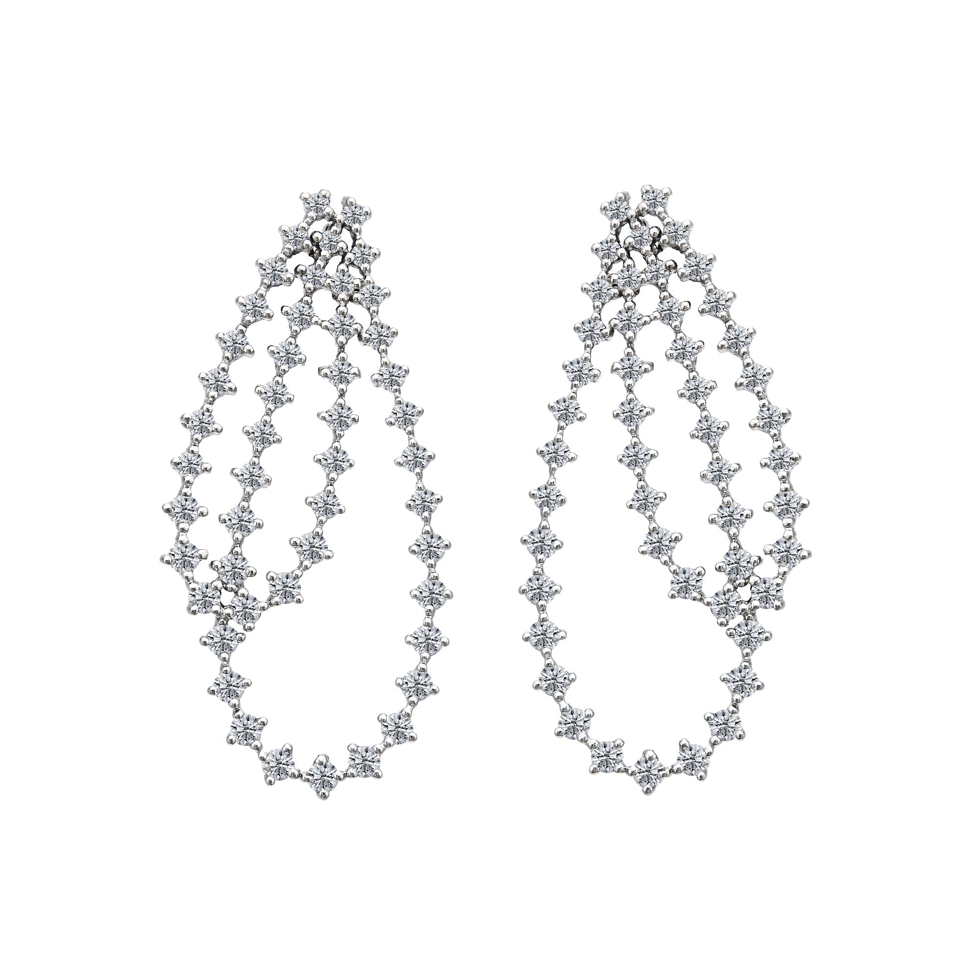 Double Oval Dangle Earrings