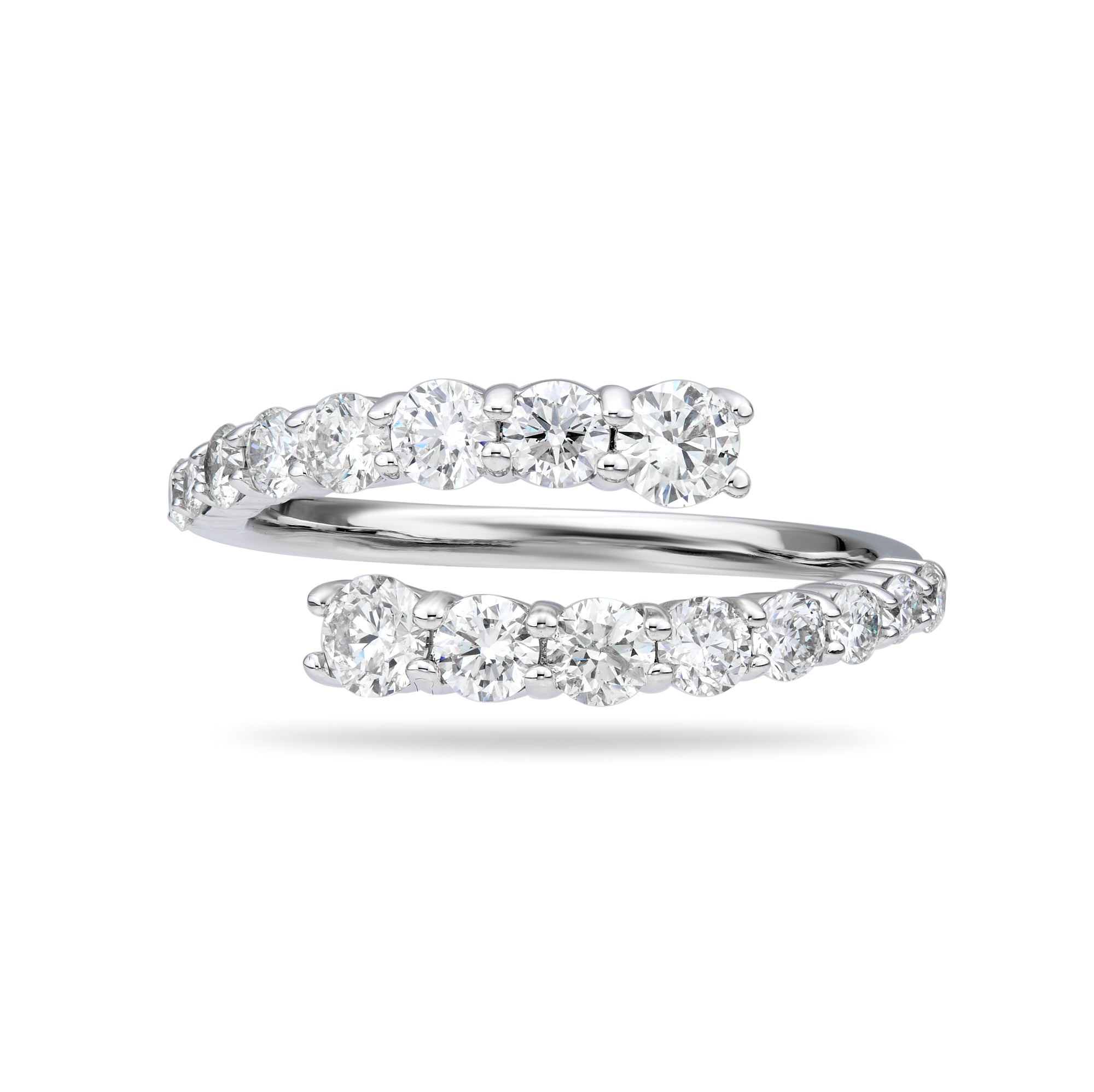 Graduated Round Spiral Ring