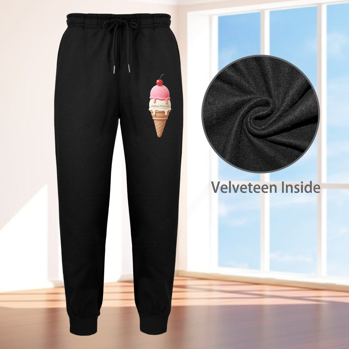 Unisex Fleece Sweatpants (Left Printing)Made in USA
