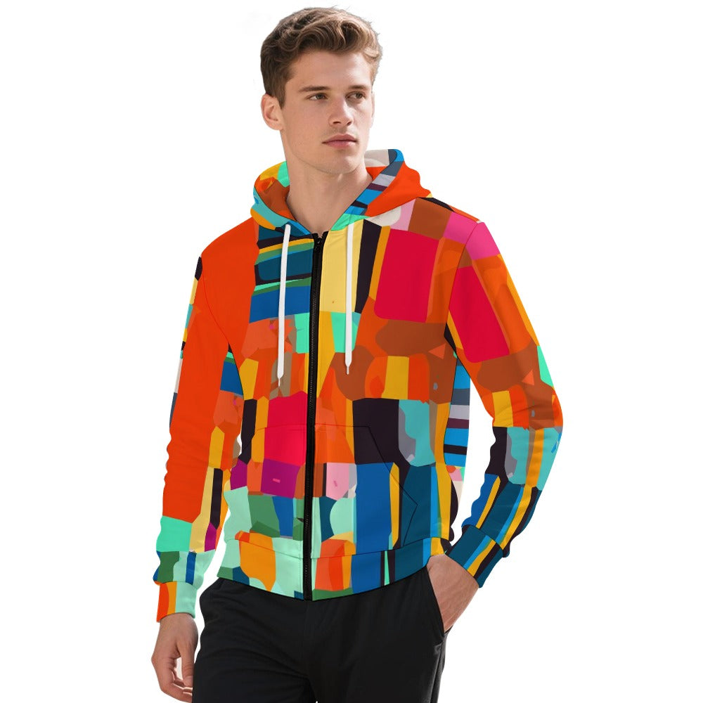 Men's Fashion Youth Jacket Hoodies with Zipper and Pockets