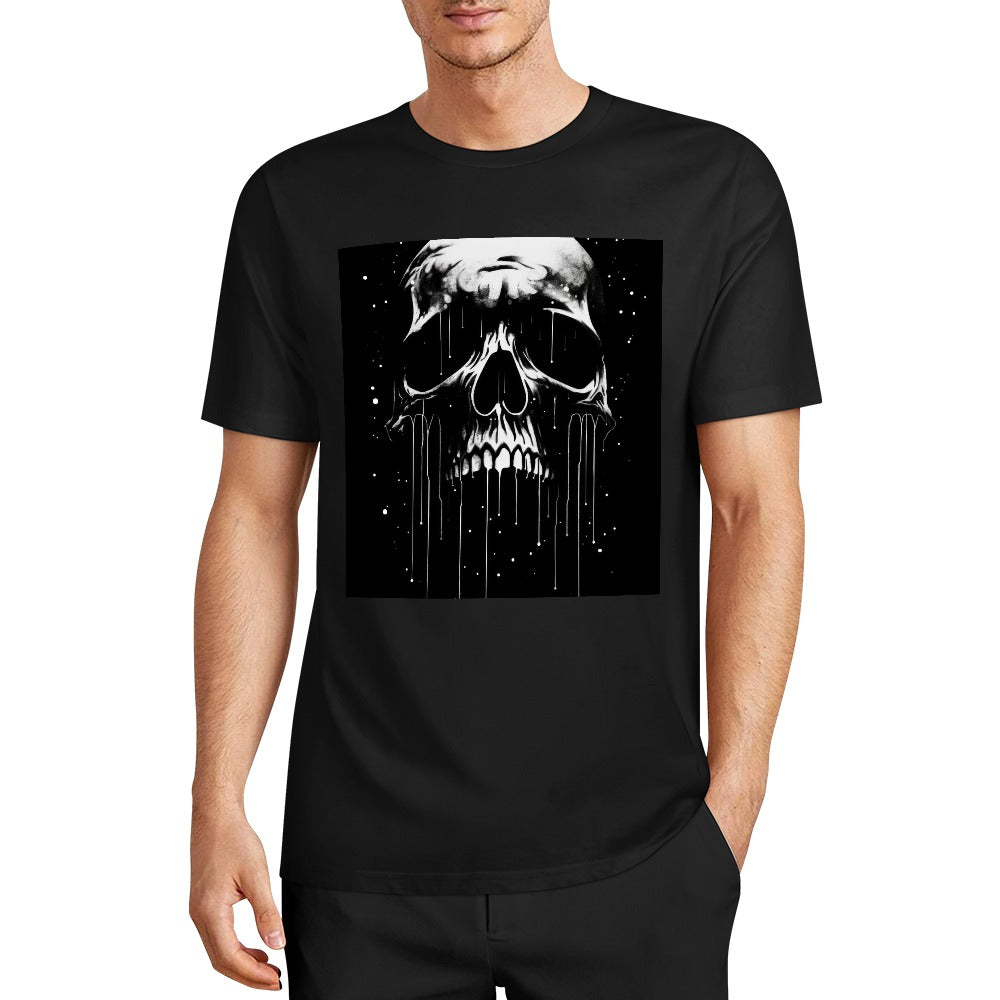 New Pure cotton short sleeved T-shirt Front print Multiple colors