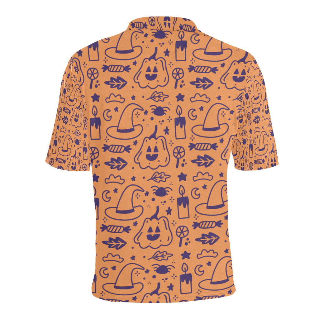 Men's All Over Print Polo Shirt (T55)