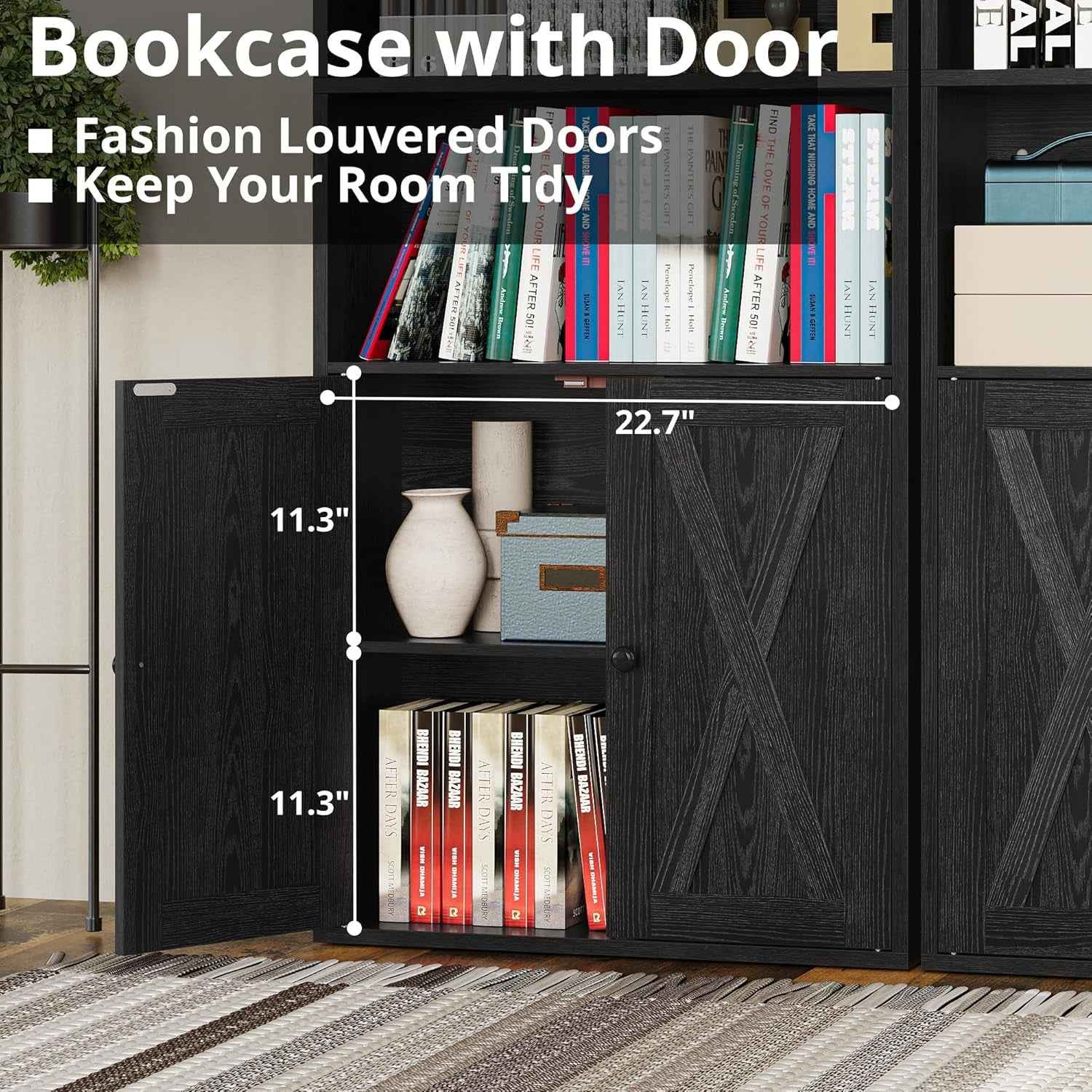 70-Inch Tall Industrial-Grade 6-Shelf Bookcases With Doors