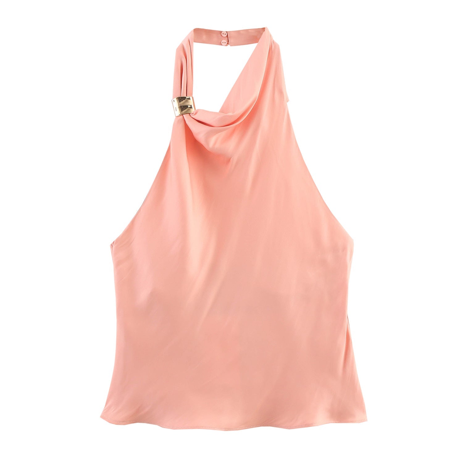 European and American fashion neck hanging sleeveless vest high waist two-piece set