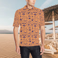 Men's All Over Print Polo Shirt (T55)