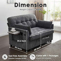 55Inch Convertible Sleeper Sofa With USBPort Corduroy