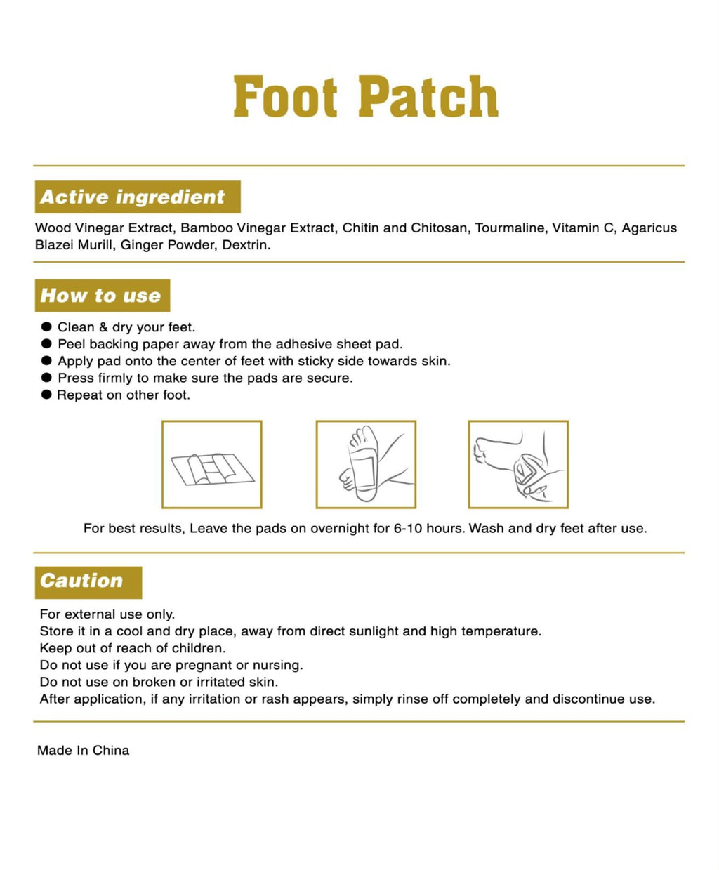 DSC Foot Patches (Qty. 10) - Andersen Mercantile