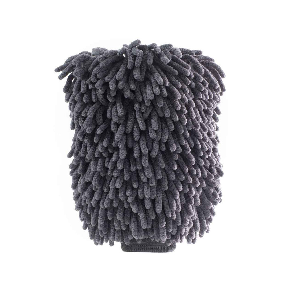 MOTIVITY Chenille Microfiber Car Wash Mitt, Scratch-Free, Lint-Free, Highly Absorbent – Large, Gray