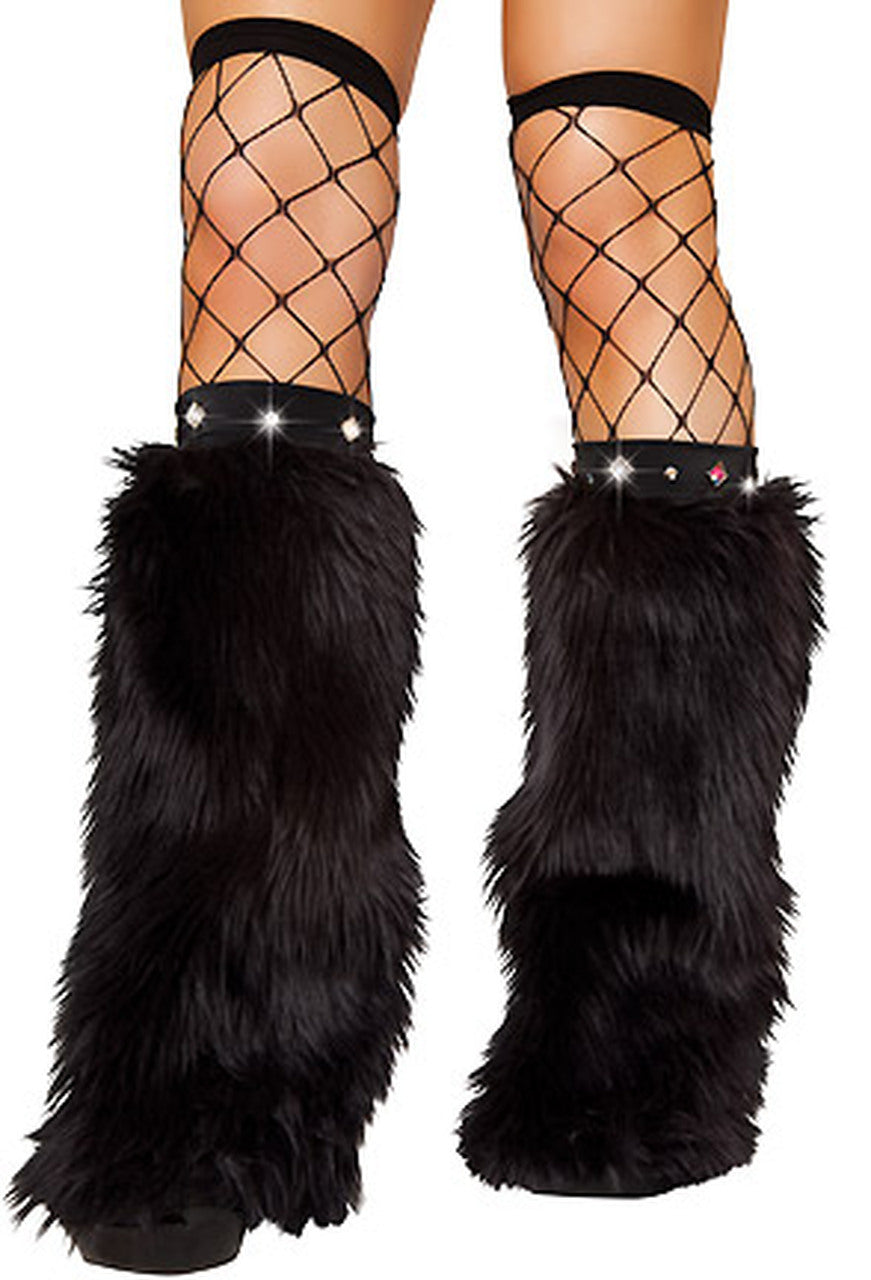 Fur and Rhinestone Leg Warmers - Andersen Mercantile