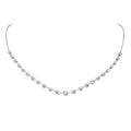 Natural Diamond Spaced Riviera Pendant Necklace in 14K Gold – 3.43ctw