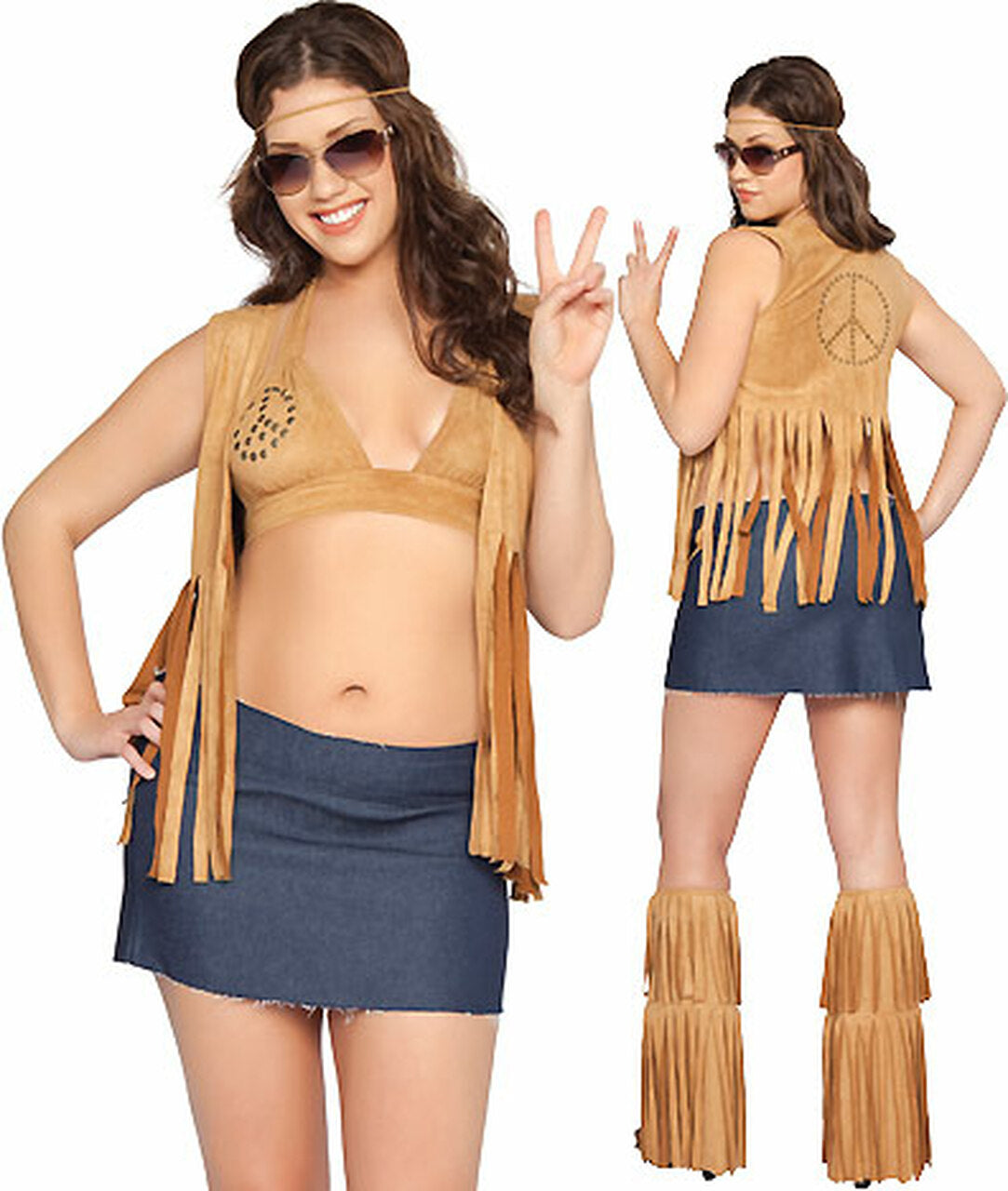 Plus Size Hippie Babe Costume - Andersen Mercantile