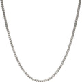 Sterling Silver Italian 2.5mm Franco Square Box Link Chain