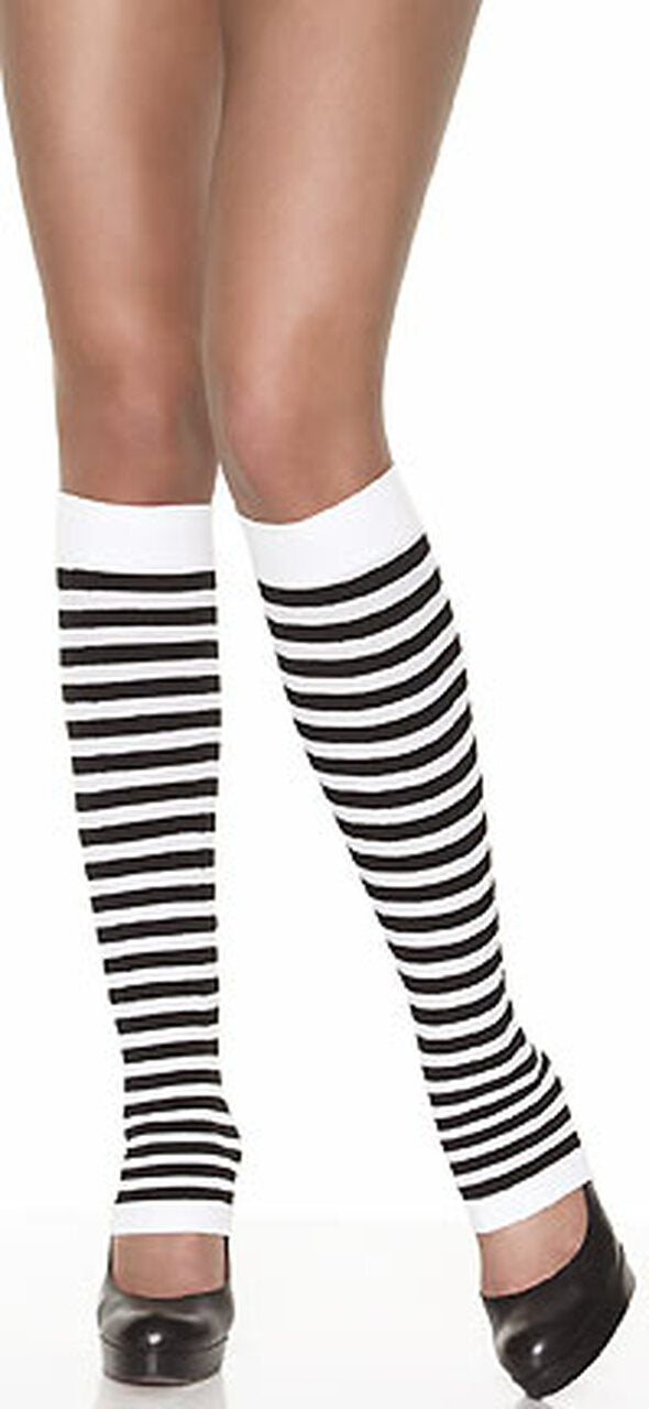 Opaque Nylon Stripe Leg Warmers - Andersen Mercantile