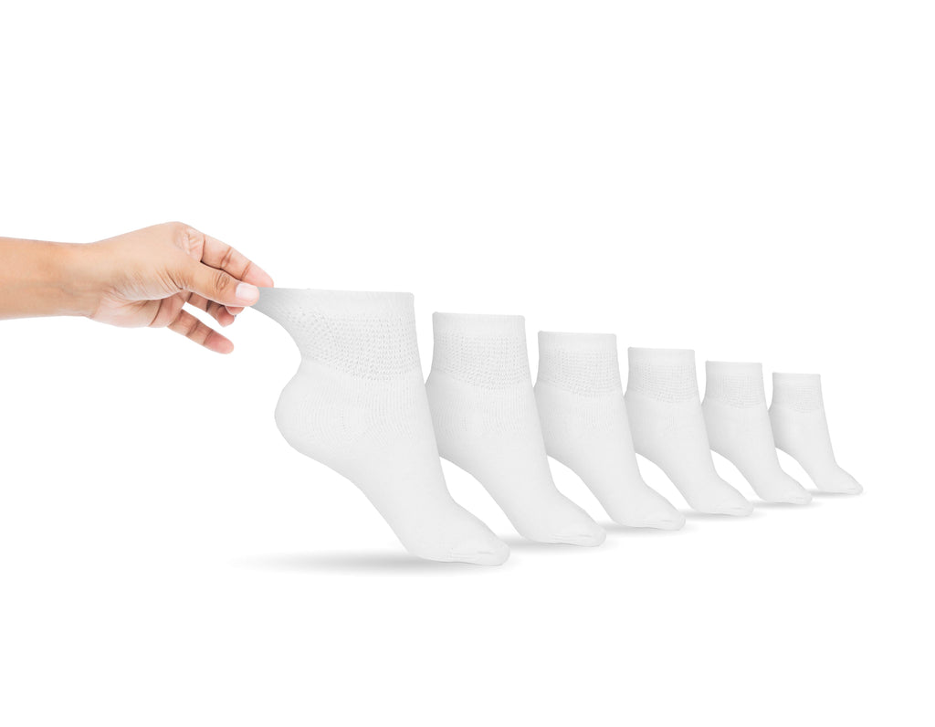 Men's Cotton Diabetic Ankle Socks (6 Pair) - Andersen Mercantile